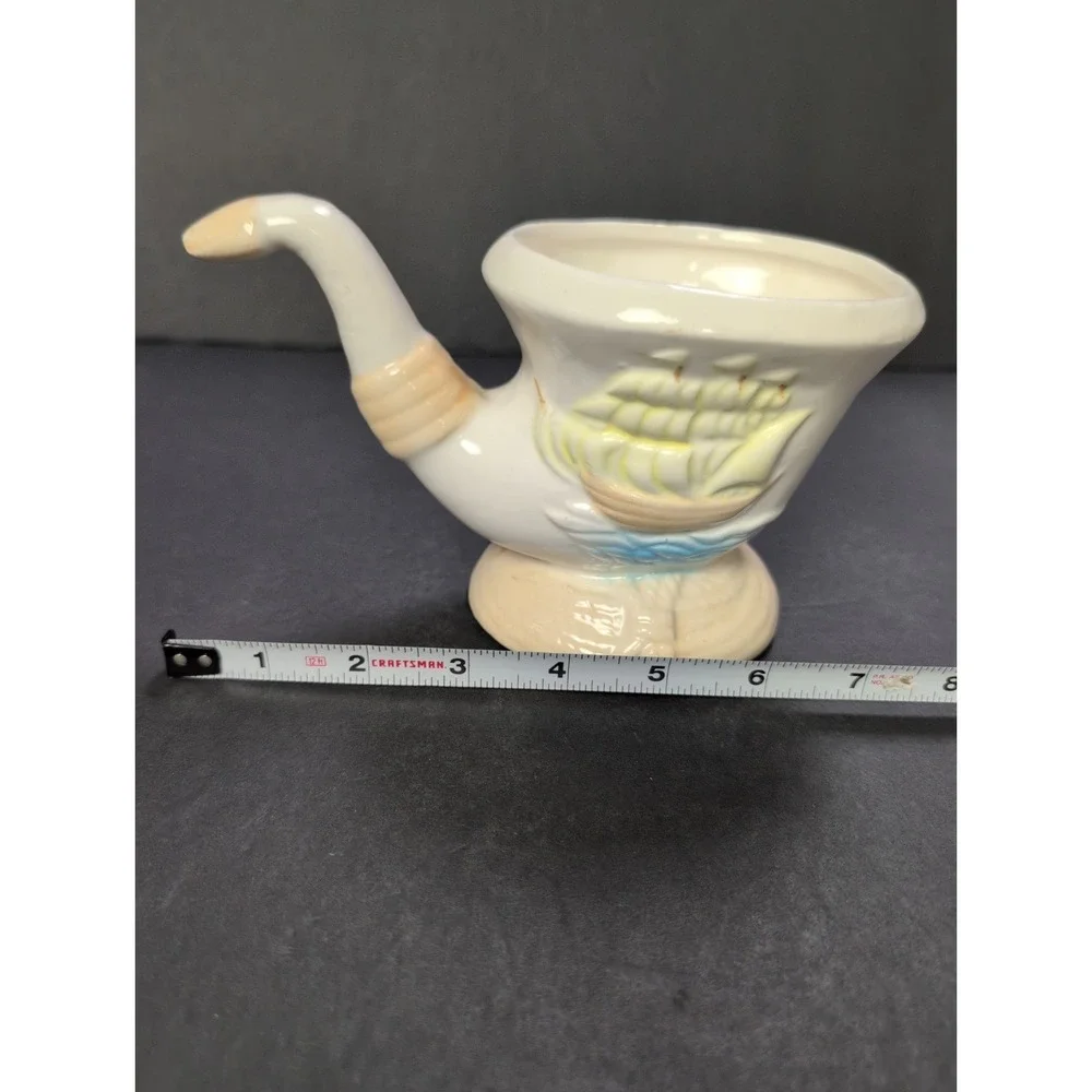Vintage Relpo Pipe Planter MCM Ceramic Smoking Pipe Vase Japan 1950's-1960's